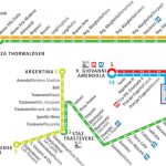 Netzplan zu öffentlichen Verkehrsmitteln, Zügen und Metro in Rom