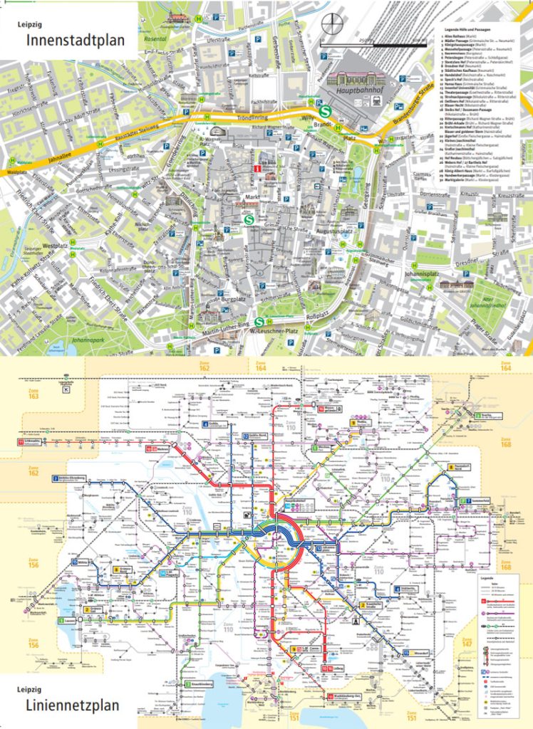 Leipzig Stadtplan mit Sehenswürdigkeiten zum Download auf planative.net - (c) leipzig.travel