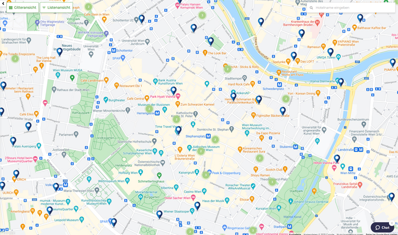 Travala im Test: Suchergebnis für Hotels in Wien auf Travala - (c)planative.net