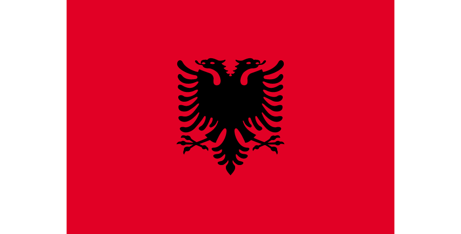 Albanien Flagge Vector Download