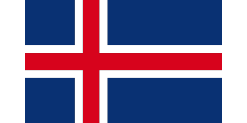 Iceland National Vector Flag