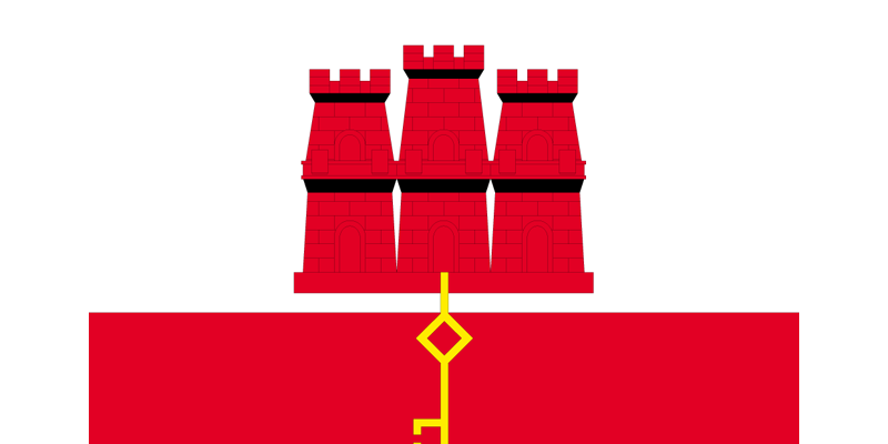 Gibraltar National Vector Flag