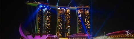 Tägliche Gratis Lasershow am Marina Bay Sands (copyright: planätive)