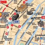 Tourist Map / Stadtplan mit Sehenswürdigkeiten von Amsterdam, die Niederlande