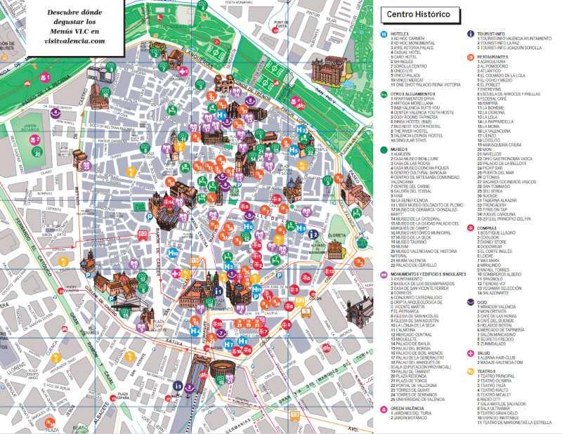 Sehenswürdigkeiten in allen Stadtteilen von Valencia auf 7 Seiten von (c) experiencesvalencia.com