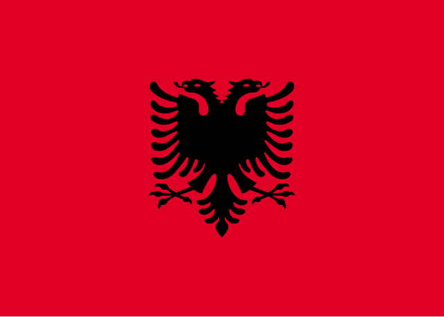 Albanien Flagge zum Download auf planative.net