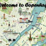 Copenhagen city map with sights