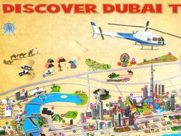 Dubai Stadtplan / Tourist Map mit Sehenswürdigkeiten, (c) www.somartin.com