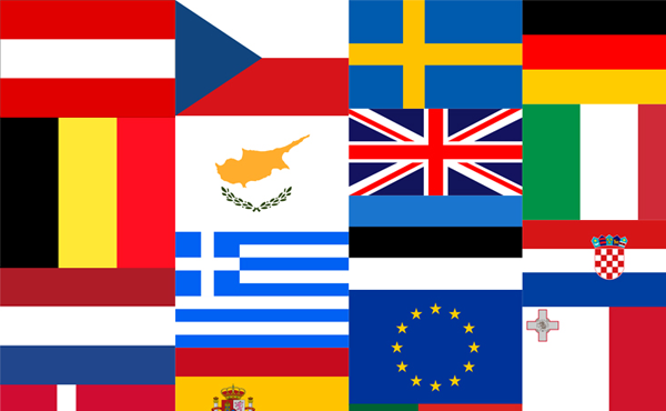 Nationalflaggen zum Gratis Vektor Download